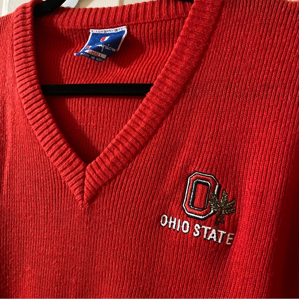 Vintage 80’s 90’s Champion Brand Ohio State University Buckeyes Sweater Small